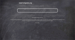 Desktop Screenshot of empiricalgames.org